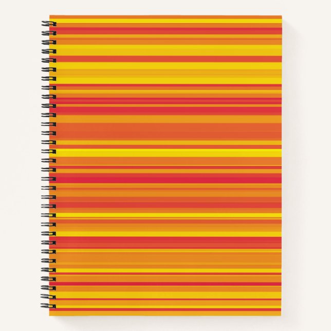 Carnet Bandes orange rouge jaune (Devant)