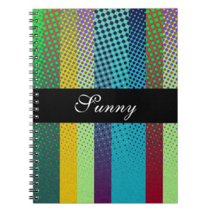 Carnet Bandes pointillées Motif couleur + vos idées