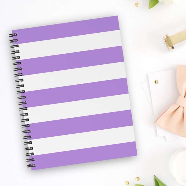 Carnet Bandes pourpres, Blancs, Motif rayé (Créateur téléchargé)