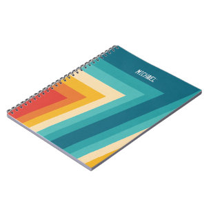Carnet Bandes rétro colorées - les années 70, 80s Design
