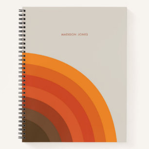 Carnet Bandes rétro colorées les années 70 années 80 