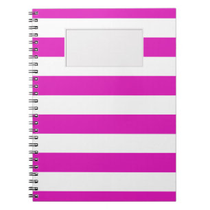 Carnet Bandes roses sur n'importe quelle couleur avec Éti