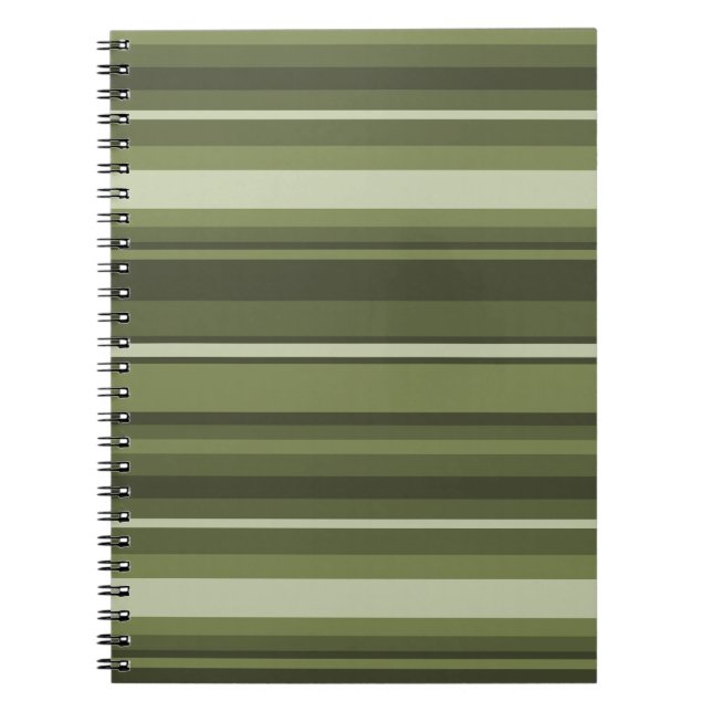 Carnet Bandes vert olive (Devant)