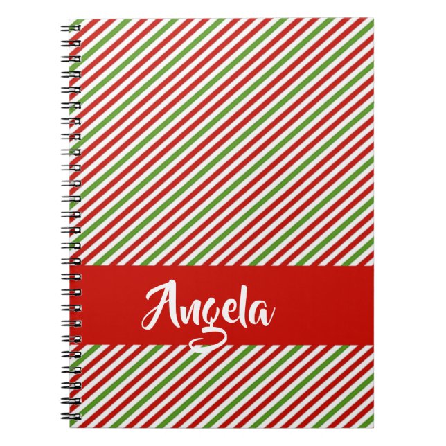 Carnet Bandes vertes, rouges et blanches (Devant)