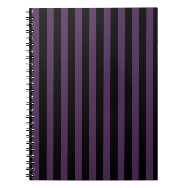 Carnet Bandes violettes foncées et noires (Devant)