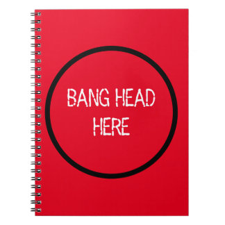 Carnet Bang Head Here - Funky Stress Relief Red