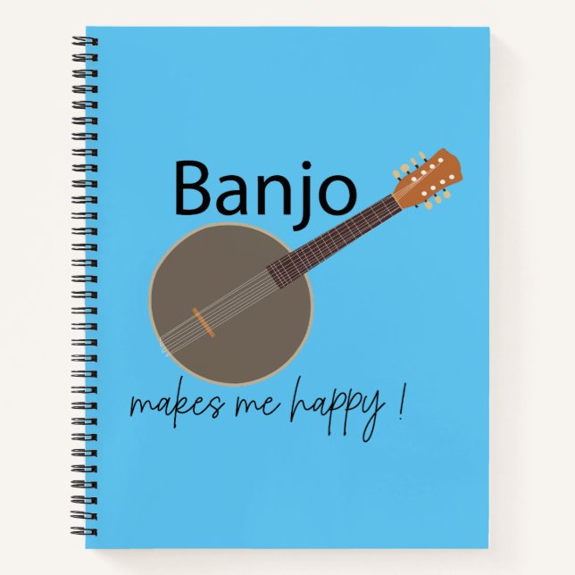 Carnet Banjo Me Rend Heureuse (Devant)