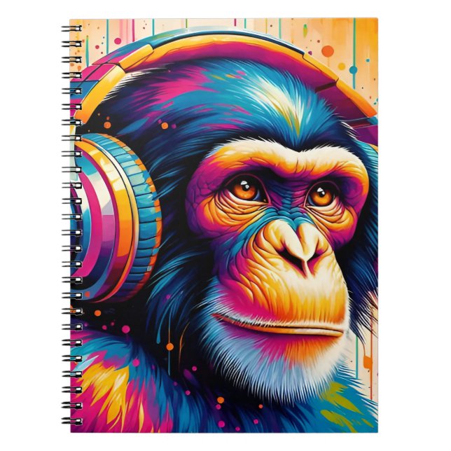 Carnet Banksy DJ Monkey Gorilla Chimp (Devant)