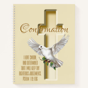 Carnet Baptême de confirmation des Écritures de la colomb