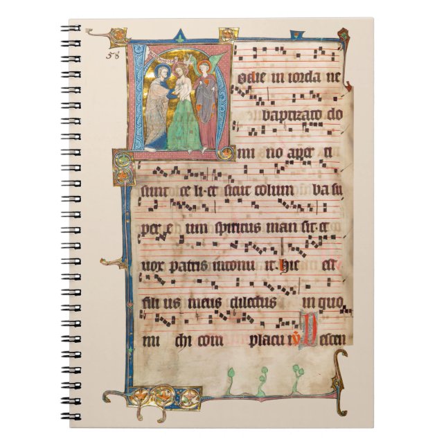 Carnet Baptême de Jésus Christ Manuscrit de Chant Médiéva (Devant)