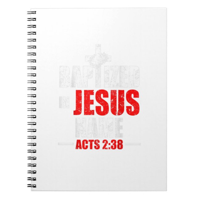 Carnet Baptisé En Jésus Nom Actes 238 Baptême Jésus Seule (Devant)