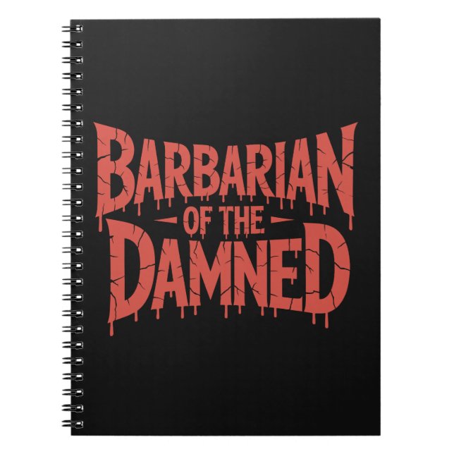 Carnet Barbarde de l'horreur gothique Damné (Devant)