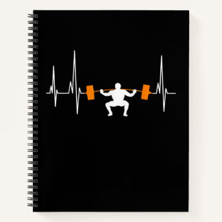Carnet Barbell Weightlifting Heartbeat Bodybuilding