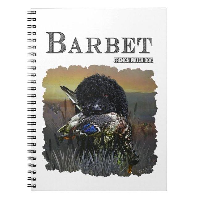 Carnet Barbet, Chien d'eau français (Devant)
