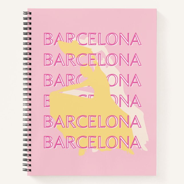 Carnet Barcelone Art Voyage, Espagne, Art Voyage, Rose (Devant)