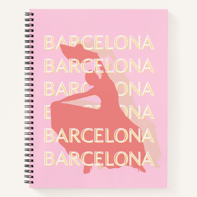 Carnet Barcelone Art Voyage, Rose, Pastel (Devant)
