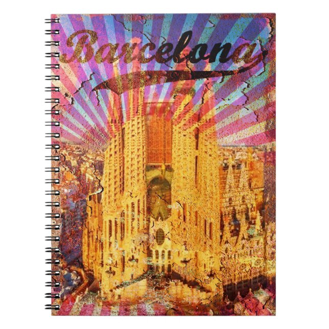 Carnet Barcelone, Espagne, Poster vintage (Devant)