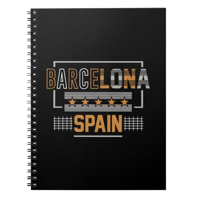 Carnet Barcelone Espagne Typographie Moderne Voyage Desig (Devant)