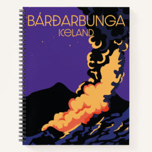 Carnet Bárðarbunga, affiche de voyage en Islande.