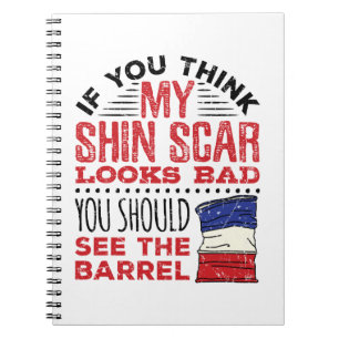 Carnet Baril de course drôle Shin Scar Rodeo Cowgirl