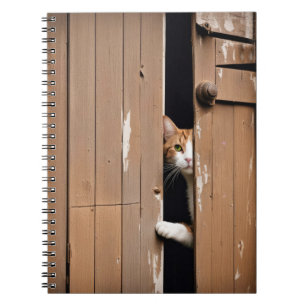 Carnet Barn Chat Jeter Un Regard Autour De La Porte