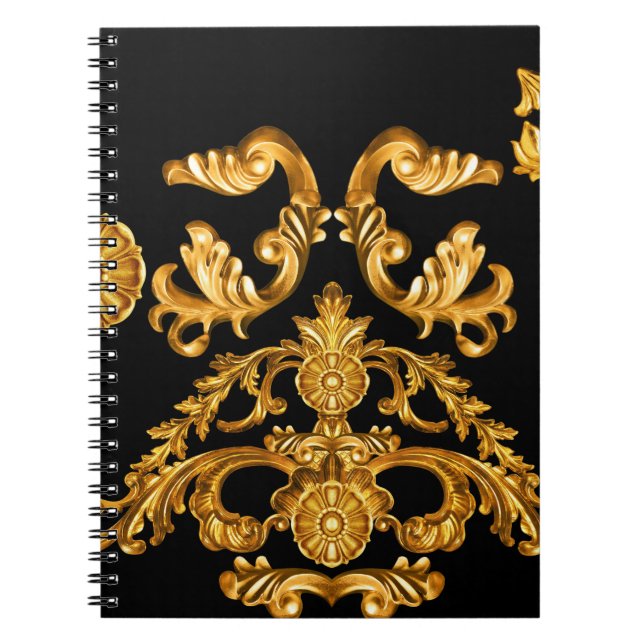 Carnet Baroque d'or, éléments ornementaux. (Devant)