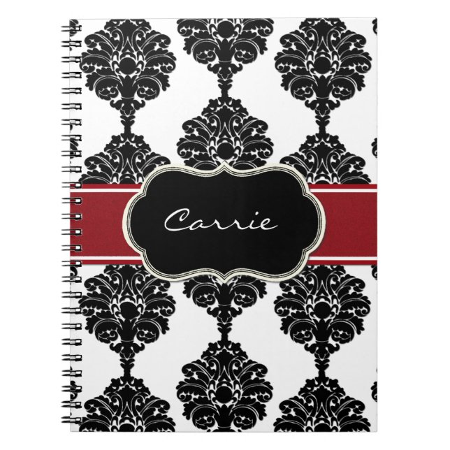Carnet baroque noir et blanc (Devant)