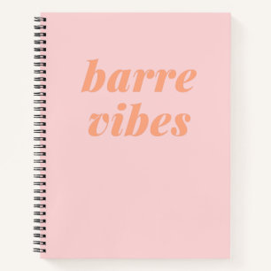 Carnet Barre Vibes Danseur de ballet rose et orange