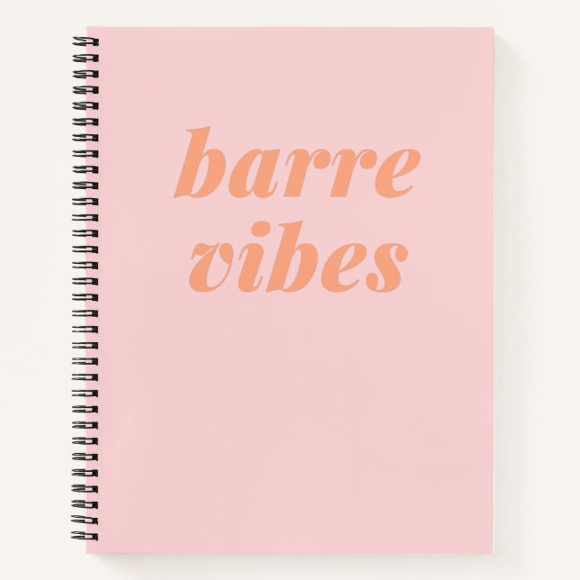 Carnet Barre Vibes Danseur de ballet rose et orange (Devant)
