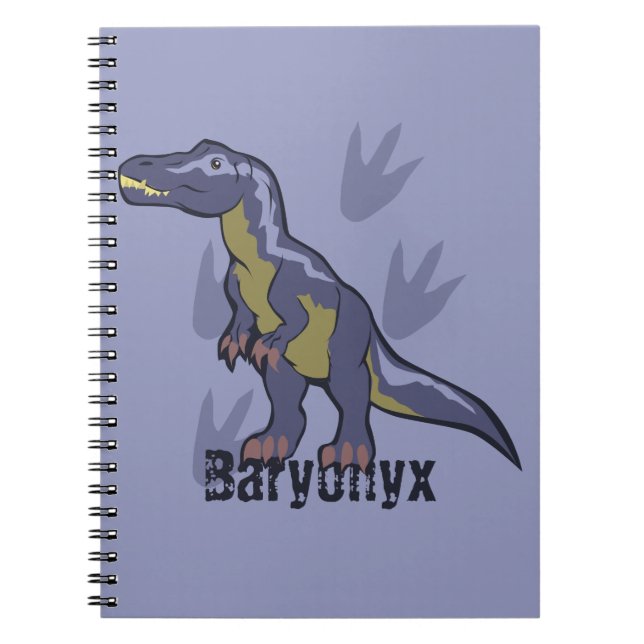 Carnet Baryonyx bleu (Devant)
