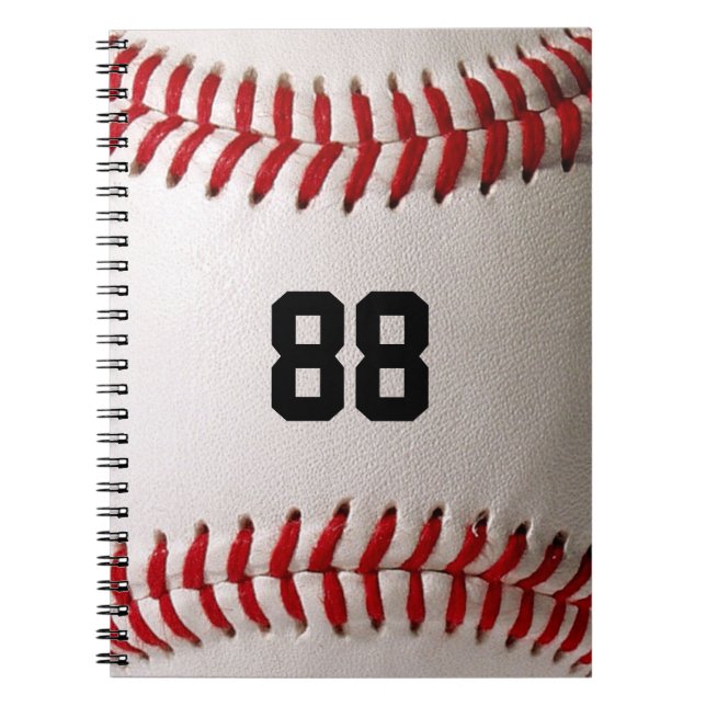 Carnet Baseball avec numéro personnalisable (Devant)
