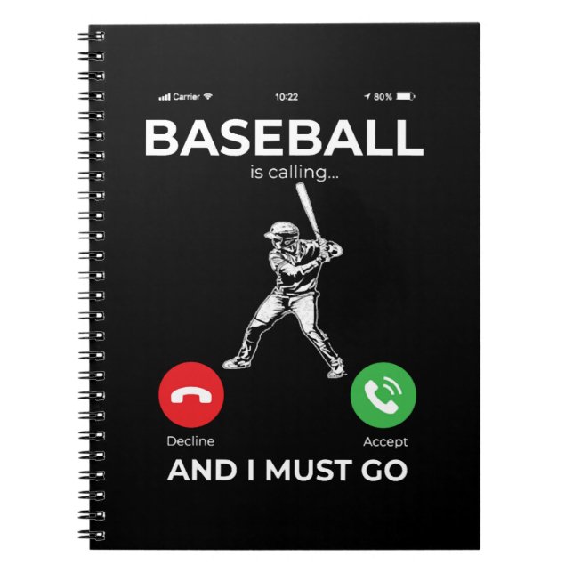 Carnet Baseball Baseball Player Pitcher Catcher Baseman (Devant)