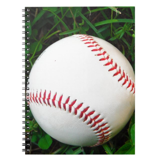 Carnet Baseball blanc avec points rouges (Devant)