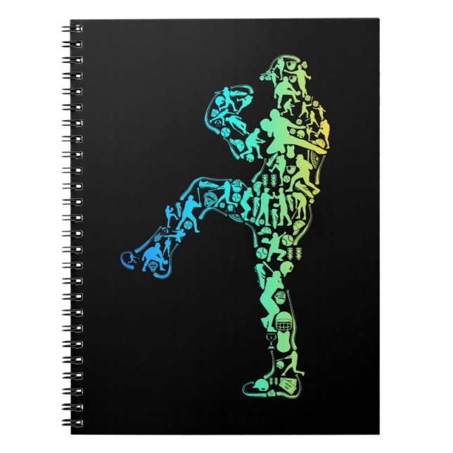 Carnet Baseball Elements Sport Baseball Player (Devant)