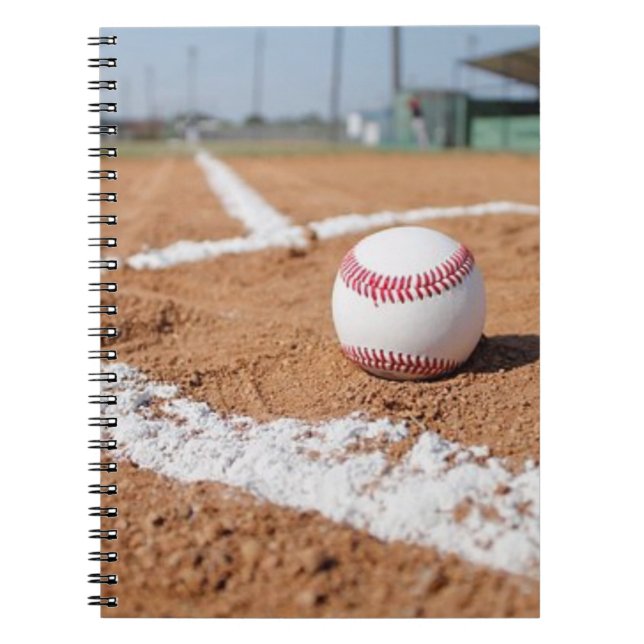 Carnet Baseball et terrain de baseball (Devant)