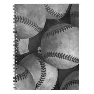Carnet Baseball noir et blanc