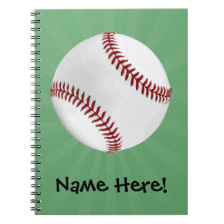 Carnet Baseball personnalisé sur Garçons verts