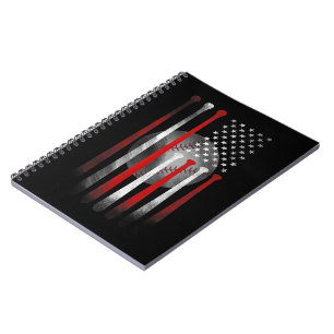 Carnet Baseball Vintage du drapeau américain