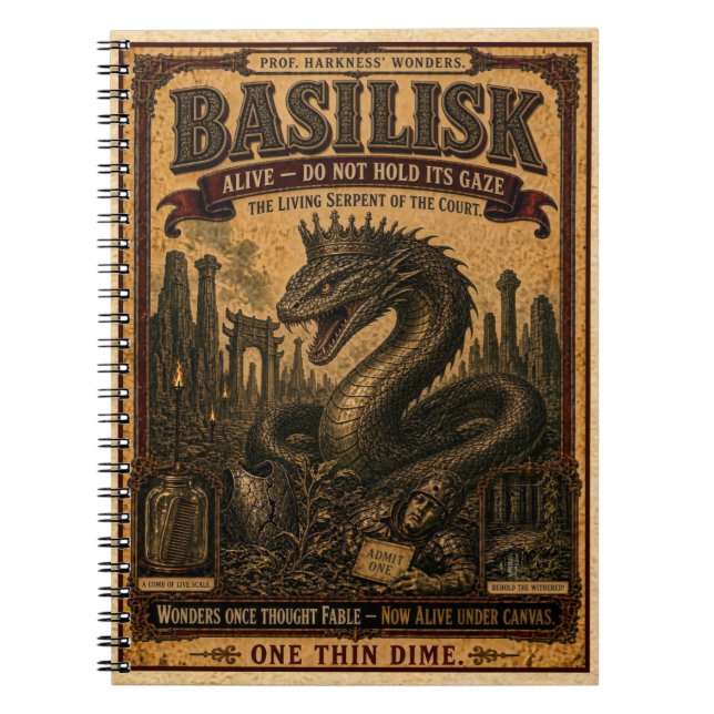 Carnet Basilic, Monstre de Cirque Vintage (Devant)