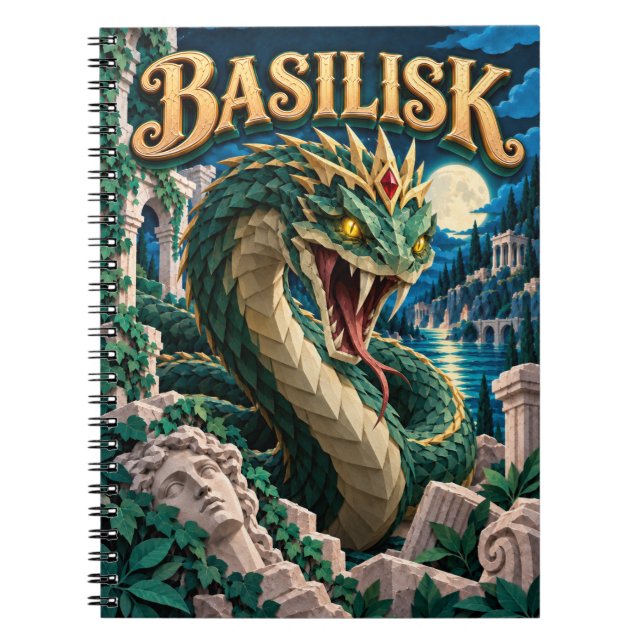 Carnet Basilic, Monstre de découpe de papier (Devant)