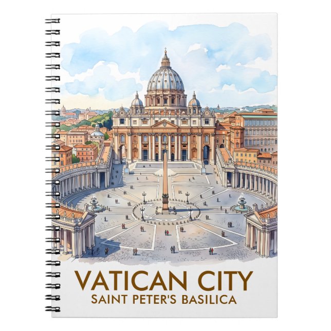 Carnet Basilique Saint-Pierre personnalisée Cité du Vatic (Devant)