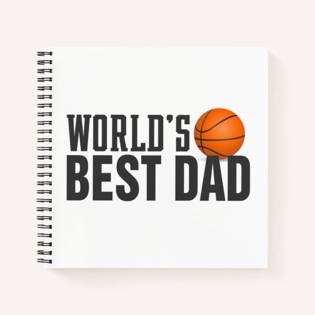 Carnet Basket-ball de la meilleure typographie de papa du (Devant)