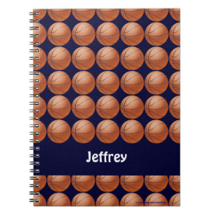 Carnet Basketball Nom personnalisé Spiral