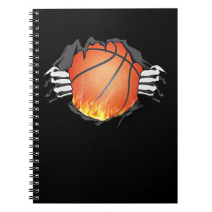 Carnet Basketball Power Burning Flames Sports Lover