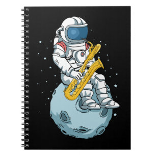 Carnet Basse Saxophone Lecteur Astronaut Musicien Saxopho