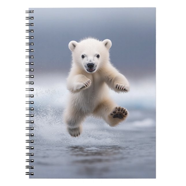 Carnet Bassin d'ours polaire amusant (Devant)