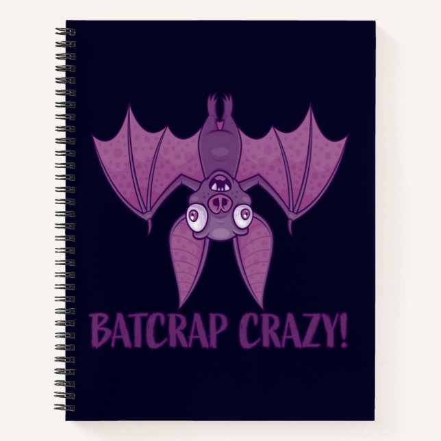 Carnet Batcrap Crazy Wacky Cartoon Bat (Devant)