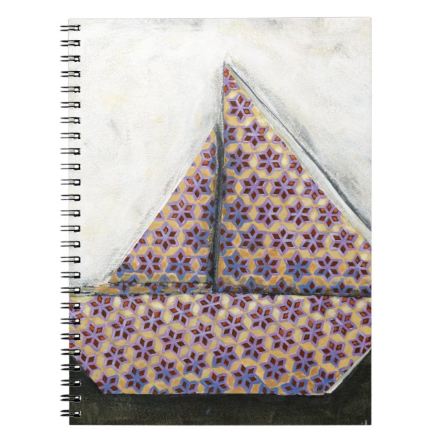 Carnet Bateau à voile Origami sur papier design Star (Devant)
