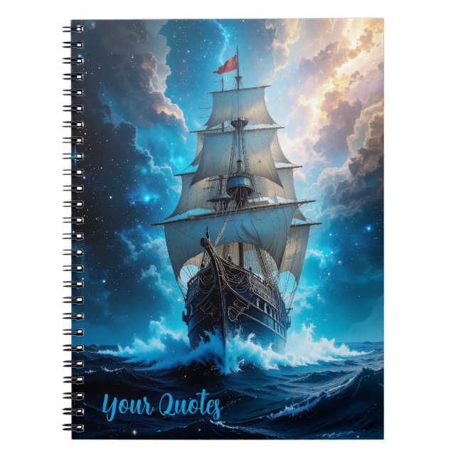 Carnet Bateau de navigation de fantasy épique tempête océ (Devant)