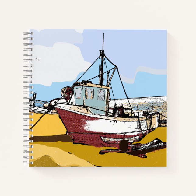 Carnet Bateau de pêche pittoresque (Devant)